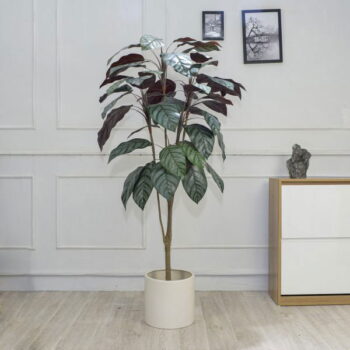 Cây Lá Môn Giả Để Bàn, Tủ Kệ Góc Làm Việc [45cm]