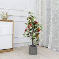 Cây Hoa Trà Giả Trang Trí Màu Đỏ – Hiện Đại & Sang Trọng – Kích thước: 1m, 1m3 và 1m4