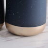 Bình gốm xanh chấm trắng 4