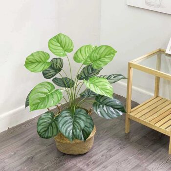 Cây lá táo giả để bàn trưng góc nhà, shop, cty đều đẹp [45cm – 60cm – 85cm]