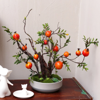 Cây lựu giả độc đáo trang trí cửa hàng, văn phòng, căn hộ [45cm – 65cm – 90cm -1m – 1m1 – 1m2 – 1m3 – 1m4 – 1m5 – 1m6 – 1m7]