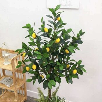 Cây Chanh Vàng Giả Trang Trí Cửa Hàng, Studio, Tiệm Quán, Văn Phòng, Nhà Cửa – Cao 1m5 – Mã: PN-CG083