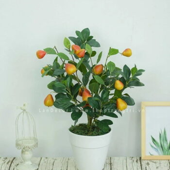 Cây Lê Má Đào Giả Trang Trí Cửa Hàng, Studio, Tiệm Quán, Văn Phòng, Nhà Cửa – Cao 80cm – Mã: PN-CG075