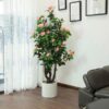 Cây hoa hồng giả 1m65 trang trí nội ngoại thất - Phạm Nguyễn Decor
