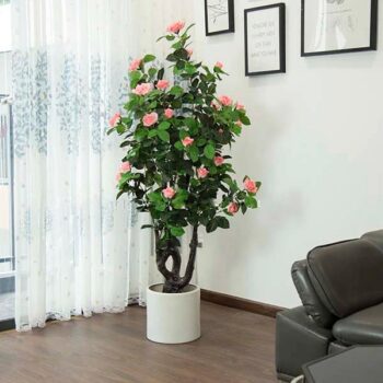 Cây Hoa Hồng Giả Trang Trí Cửa Hàng, Studio, Tiệm Quán, Văn Phòng, Nhà Cửa – Cao 1m65 – Mã: PN-CG003