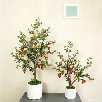 [Combo-mix]Cây Lựu Giả Trang Trí Cửa Hàng, Studio, Tiệm Quán, Văn Phòng, Nhà Cửa – 1m – PN-CG120