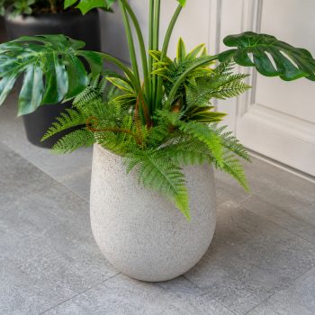 Chậu cây trầu bà giả Monstera 1m4, trang trí không gian nội thất