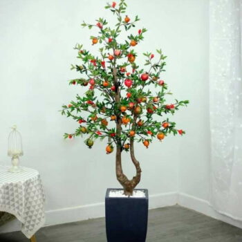 Cây Lựu 2 Nhánh Giả Trang Trí Cửa Hàng, Studio, Tiệm Quán, Văn Phòng, Nhà Cửa – Cao 1m7 – Mã: PN-CG0166