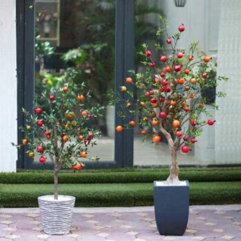 Cây Lựu Giả Trang Trí Cửa Hàng, Studio, Tiệm Quán, Văn Phòng, Nhà Cửa – Cao 1m7 – Mã: PN-CG0168