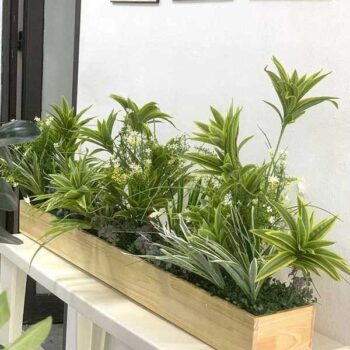 Bồn Cây Thủy Trúc Giả Trang Trí Cửa Hàng, Studio, Tiệm Quán, Văn Phòng, Nhà Cửa – Dài 1m2 – Mã: PN-CG0182
