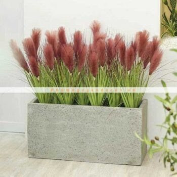 Bồn Cỏ Lau Sậy Hồng Tím Giả Trang Trí Cửa Hàng, Studio, Tiệm Quán, Văn Phòng, Nhà Cửa – Cao 1m1 – Mã: PN-CG0212