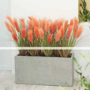 Bồn Cỏ Lau Sậy Hồng Cam Giả Trang Trí Cửa Hàng, Studio, Tiệm Quán, Văn Phòng, Nhà Cửa – Cao 1m1 – Mã: PN-CG0214