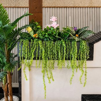 Bồn cây tiểu cảnh giả dài 1m2 đẹp mắt, ấn tượng trang trí nội thất