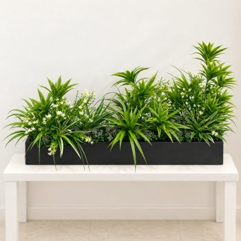 Bồn Cây Thủy Trúc Giả Trang Trí Cửa Hàng, Studio, Tiệm Quán, Văn Phòng, Nhà Cửa – Dài 1m2 – Mã: PN-CG0182