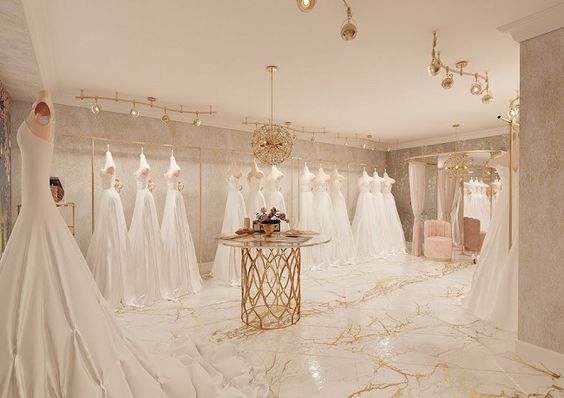 Ý tưởng decor tiệm áo cưới đẹp mê mẩn