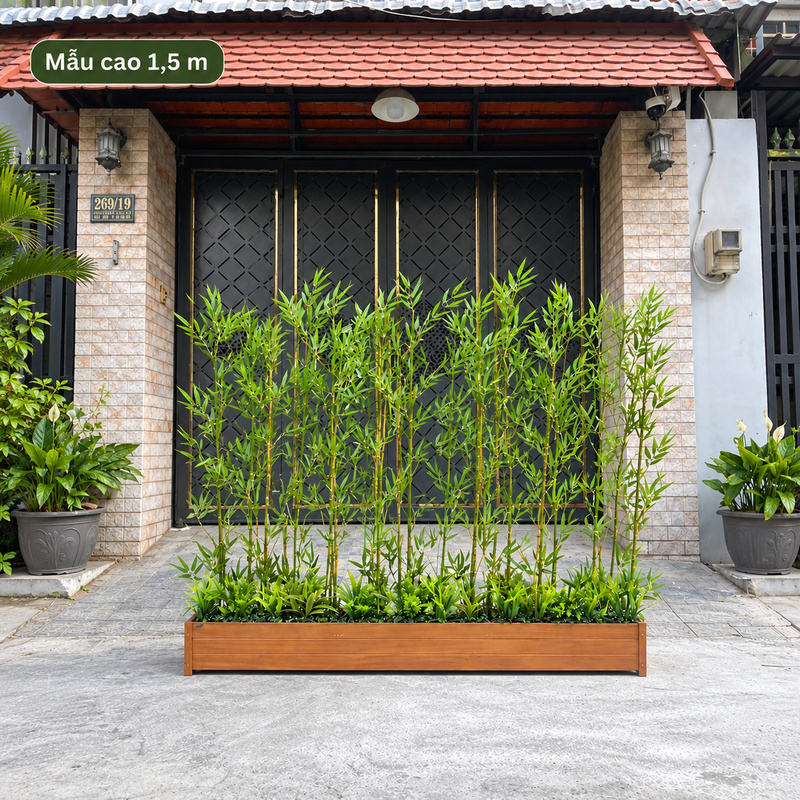 Bồn Cây Trúc Quân Tử Giả Trang Trí Cửa Hàng, Studio, Tiệm Quán, Văn Phòng, Nhà Cửa – Cao 2m – Mã: PN-CG0183