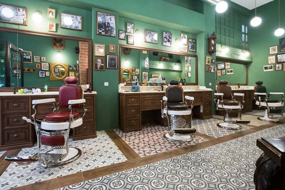 trang trí barber shop