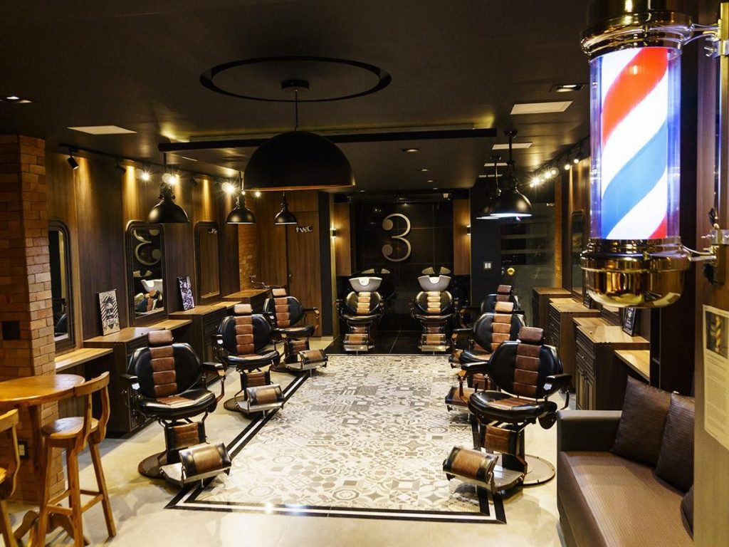 trang trí barber shop
