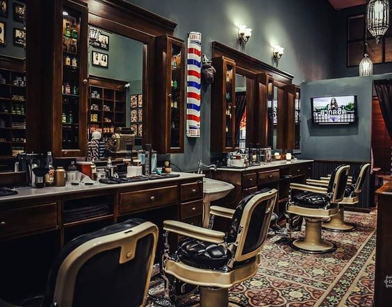trang trí barber shop