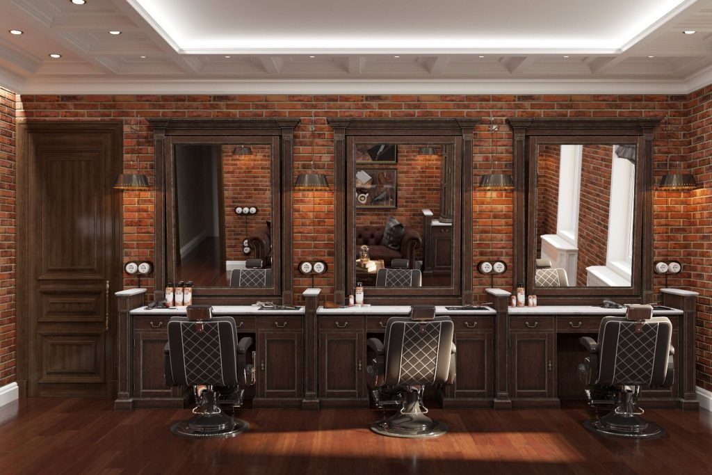 trang trí barber shop