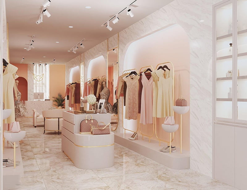 trang trí shop quần áo nữ nhỏ