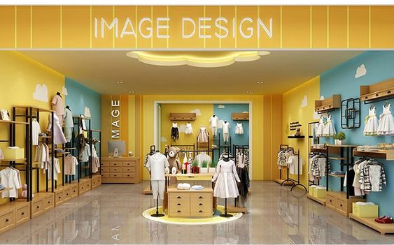 Cách trang trí shop quần áo trẻ em diện tích nhỏ gọn gàng, thông thoáng