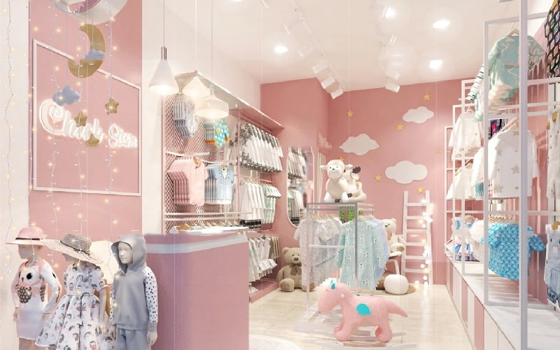 Tổng Hợp Ý Tưởng Trang Trí Shop Quần Áo Trẻ Em Dễ Thương, Ấn Tượng