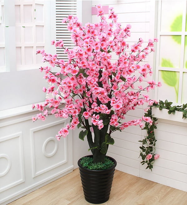 Cây giả trang trí phòng khách