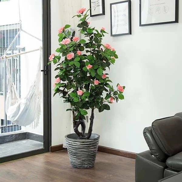 Cây giả trang trí phòng khách