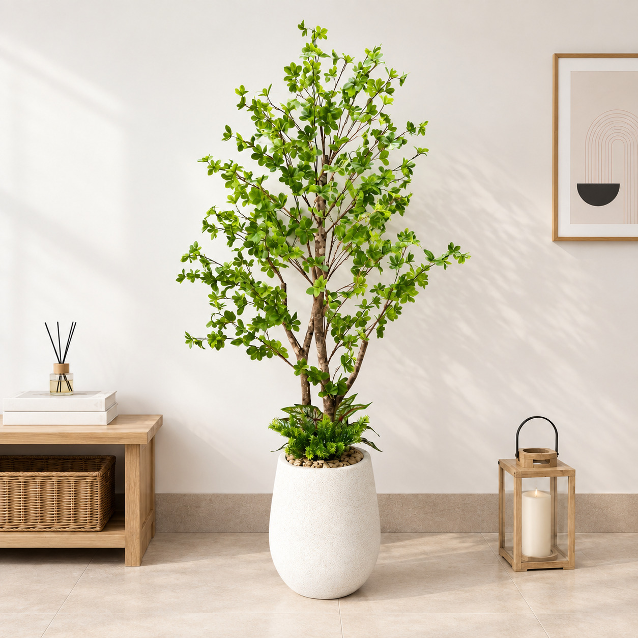 Cây Thạch Nam 2 Thân Trang Trí Cửa Hàng, Studio, Tiệm Quán, Văn Phòng, Nhà Cửa – Cao 1m5 – Mã: PN-CG028
