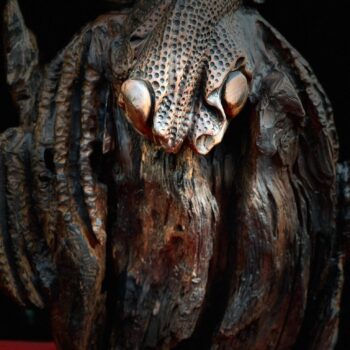 Tượng Gỗ Thần Trà Điêu Khắc Thủ Công Từ  Gỗ Bách Xanh Mộc Châu