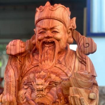 Tượng Gỗ Tam Đa Điêu Khắc Thủ Công Bằng Gỗ Trắc Dây