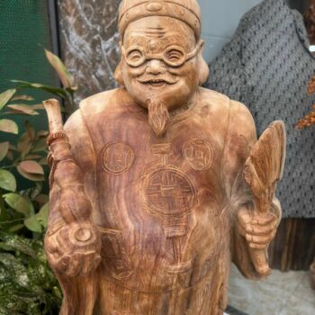 Tượng Gỗ Thương Gia Khắc Thủ Công Từ Gỗ Ngọc Am