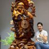 Tượng Gỗ Di Lặc Chúc Phúc Khắc Thủ Công Từ Gỗ Ngọc Am