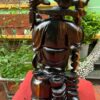 Tượng Gỗ Di Lặc Tam Phúc Điêu Khắc Thủ Công Từ Gỗ Mun Hoa