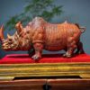 Tượng Gỗ Tê Giác Điêu Khắc Thủ Công Từ Gỗ Trắc Đỏ Đen