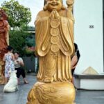 Tượng Phật Chúc Phúc Điêu Khắc Thủ Công Từ Gỗ Cẩm Vàng