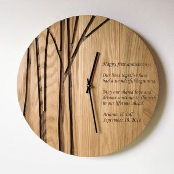 Đồng Hồ Gỗ Đẹp Treo Tường Đơn Giản và Tinh Tế – Mã: PNW 012