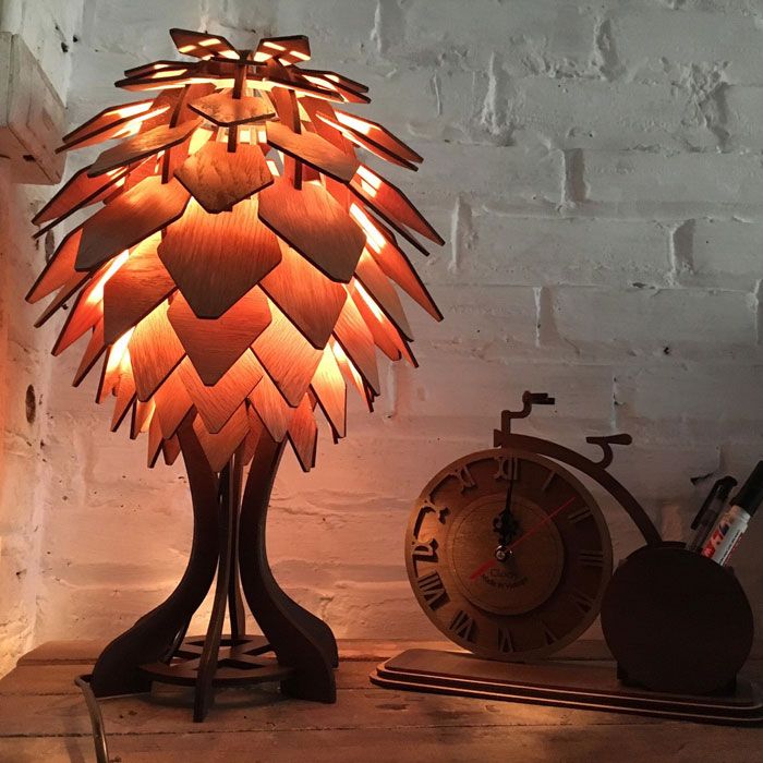 Đèn Ngủ Gỗ Để Bàn Hình Cây Đẹp – Mã: DN 008