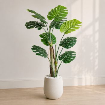 Chậu Cây Trầu Bà Giả Lá Xẻ Cao 1m65 Trang Trí Nội Thất