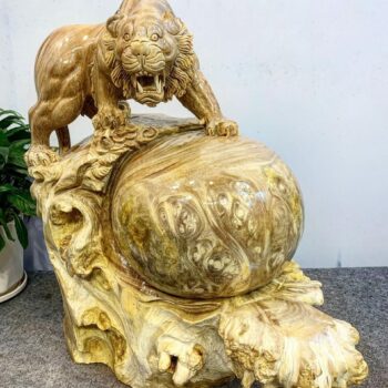 Tượng Mãnh Hổ Săn Mồi Gỗ Nu Ngọc Nghiến – TPT 02